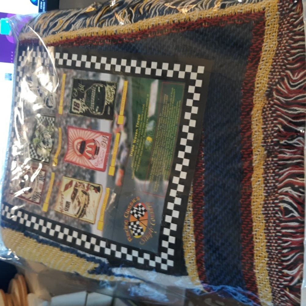 NWT Racing Classics Simply Country Rusty Wallace Triple Woven Throw (SKU N77)